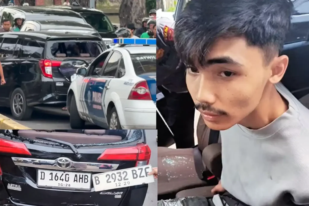 Mobil Versus Polisi Plat Palsu