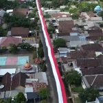 Bendera Raksasa 600 Meter